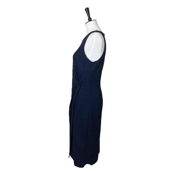 Banana Republic Sheath Dress Knot Front Sleeveless Navy Blue Women’s Size 8 - Picture 5 of 13